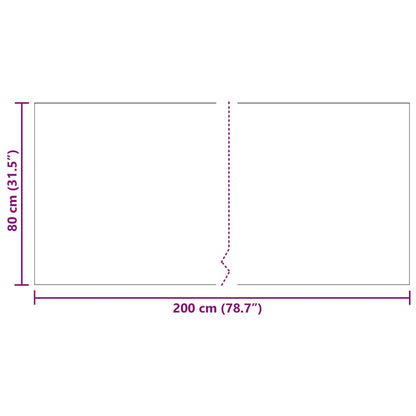 vidaXL Carpet Runner Grey 80 x 200 cm Fabric