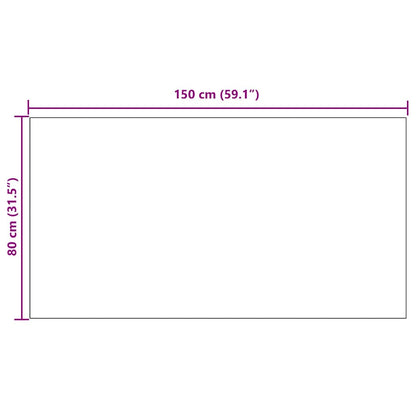 vidaXL Carpet Runner Light Grey 80 x 150 cm Fabric