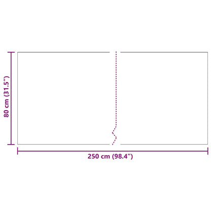 vidaXL Carpet Runner Light Grey 80 x 250 cm Fabric