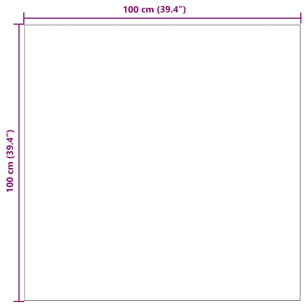 vidaXL Carpet Runner Light Grey 100 x 100 cm Fabric
