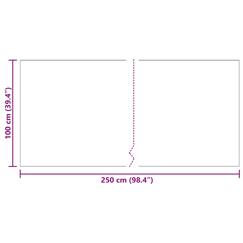 vidaXL Carpet Runner Light Grey 100 x 250 cm Fabric