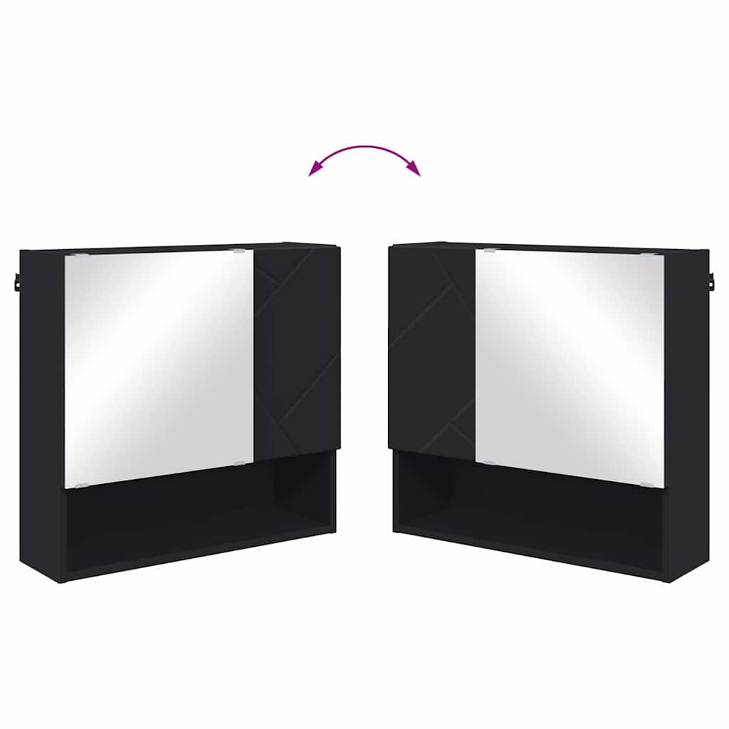 vidaXL Bathroom Furniture Set 2 pcs Black 61 x 35 x 64 cm
