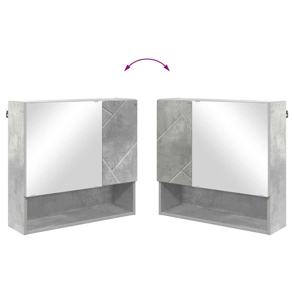 vidaXL Bathroom Furniture Set Wall-mounted 2 pcs Concrete Grey