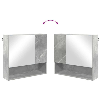 vidaXL Bathroom Furniture Set Wall-mounted 2 pcs Concrete Grey
