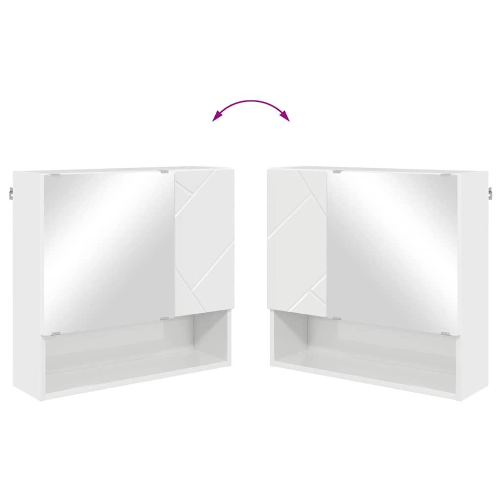 vidaXL Bathroom Furniture Set Wall-mounted 2 pcs High Gloss White