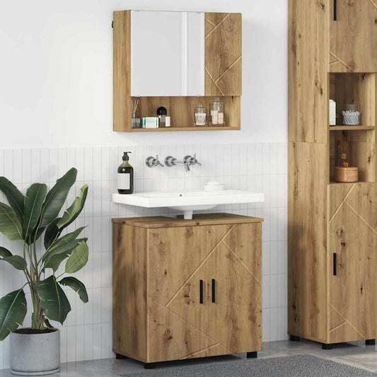 vidaXL Bathroom Furniture Set 2 pcs Artisan Oak 61 x 35 x 64 cm