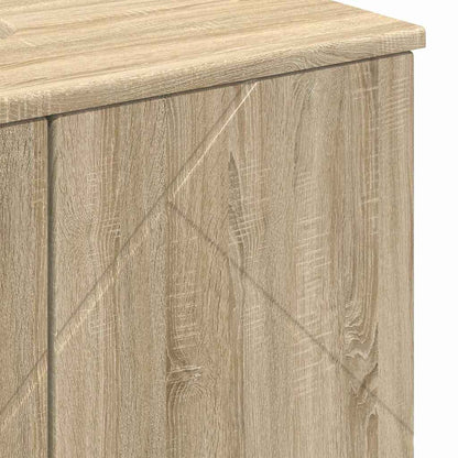 vidaXL Bathroom Furniture Set 3 pcs Sonoma Oak Engineered wood & Metal