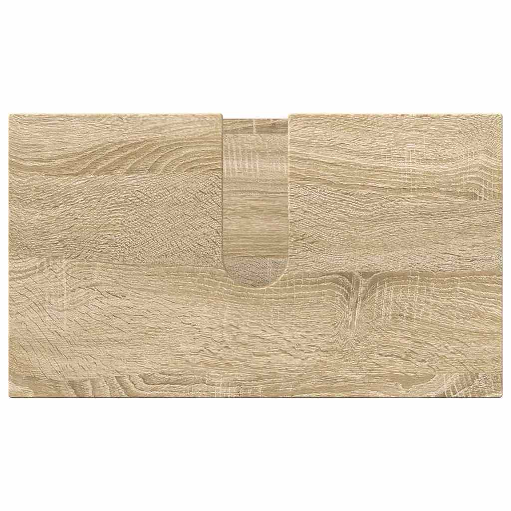 vidaXL Bathroom Furniture Set 3 pcs Sonoma Oak Engineered wood & Metal