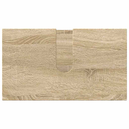vidaXL Bathroom Furniture Set 3 pcs Sonoma Oak Engineered wood & Metal