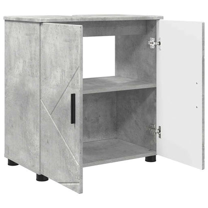 vidaXL Bathroom Furniture Set 3 pcs Concrete grey Engineered wood