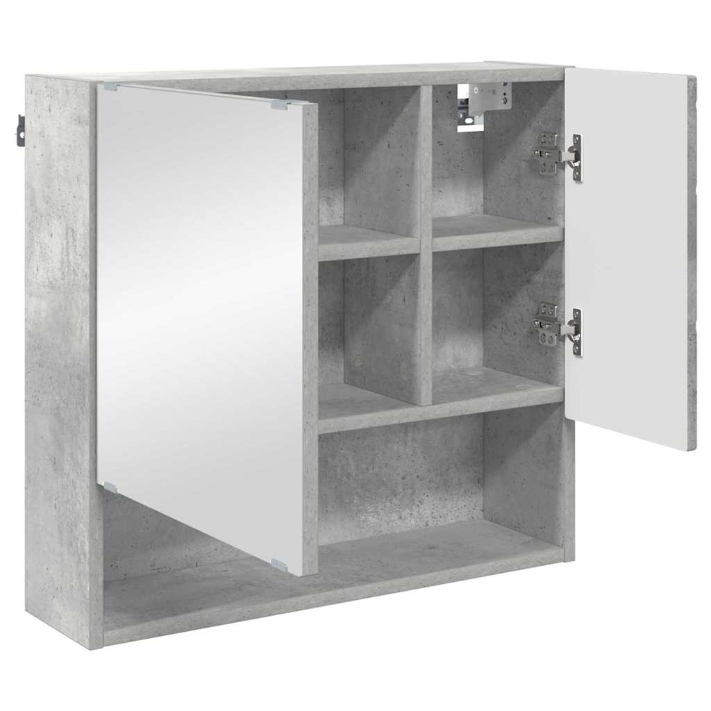 vidaXL Bathroom Furniture Set 3 pcs Concrete grey Engineered wood