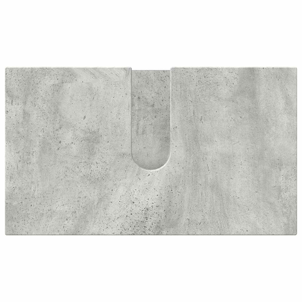 vidaXL Bathroom Furniture Set 3 pcs Concrete grey Engineered wood