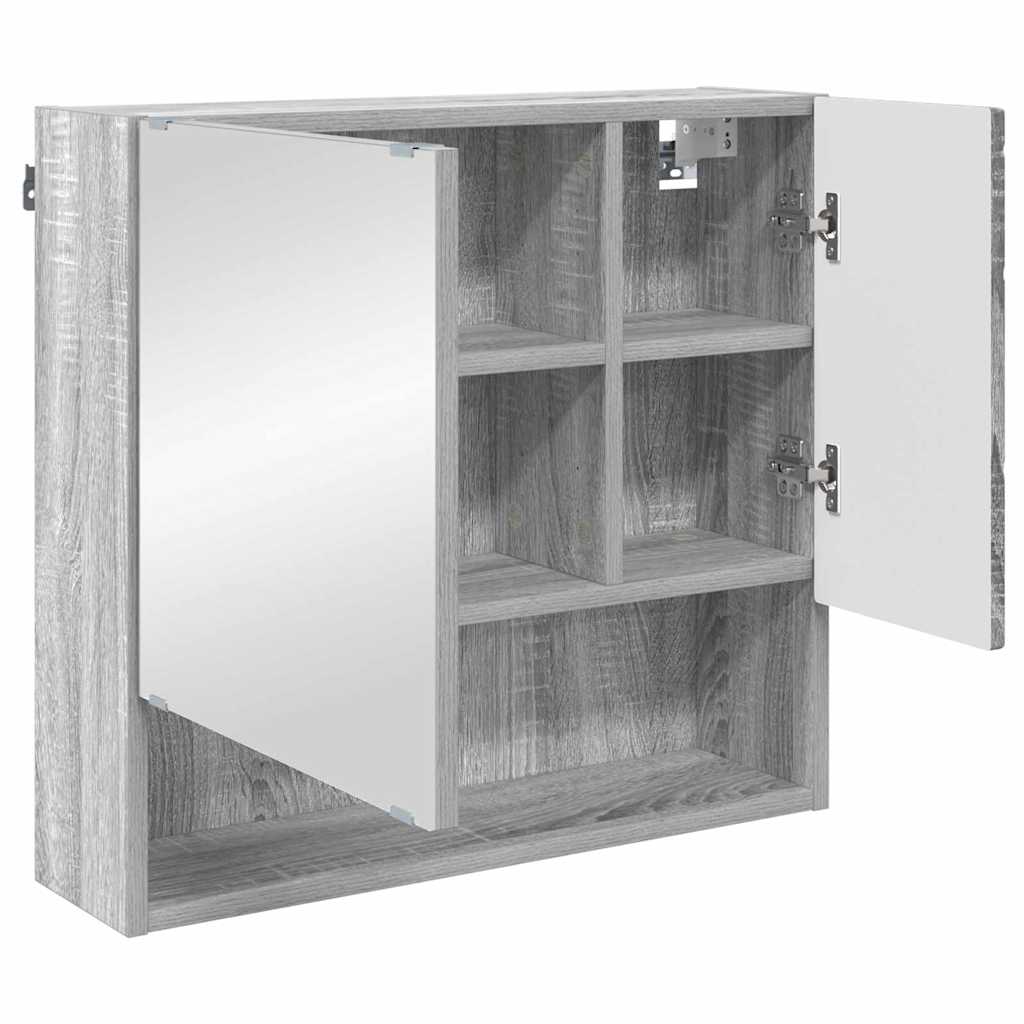 vidaXL Bathroom Furniture Set 3 pcs Grey Sonoma 61 x 35 x 64 cm