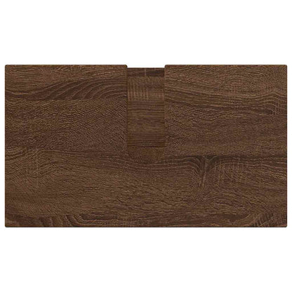 vidaXL Bathroom Furniture Set 3 pcs Brown Oak Engineered wood & Metal