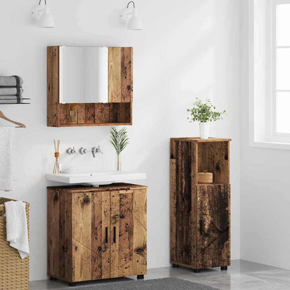 vidaXL Bathroom Furniture Set 3 pcs Old Wood 61 x 35 x 64 cm