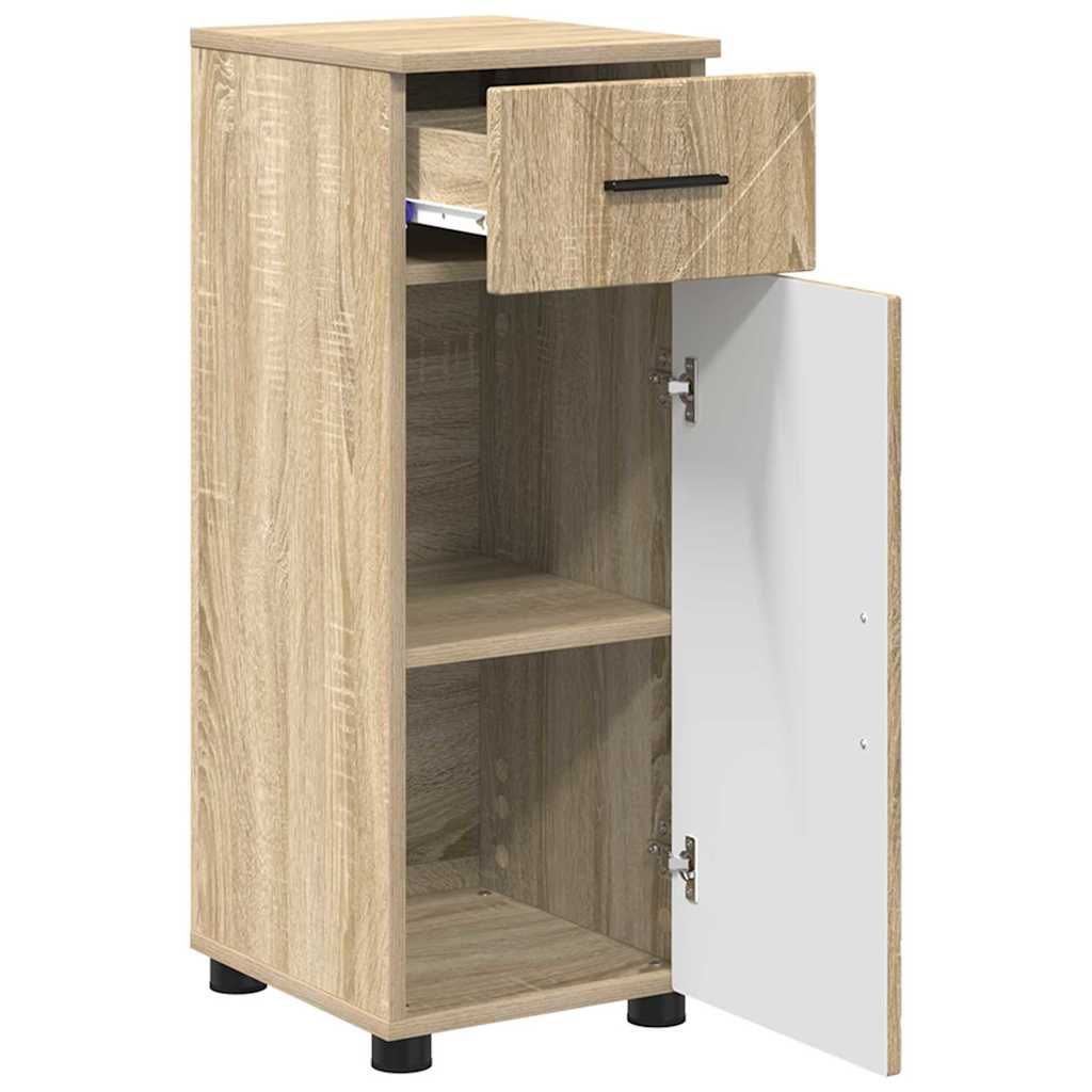 vidaXL Bathroom Furniture Set 3 pcs Sonoma Oak Engineered wood & Metal