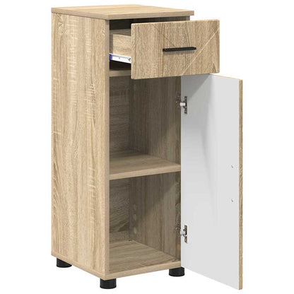 vidaXL Bathroom Furniture Set 3 pcs Sonoma Oak Engineered wood & Metal