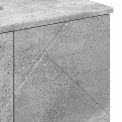 vidaXL Bathroom Furniture Set with Drawer 3 pcs Concrete Grey
