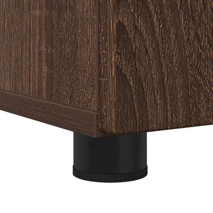 vidaXL Bathroom Furniture Set 3 pcs Brown Oak Engineered wood & Metal