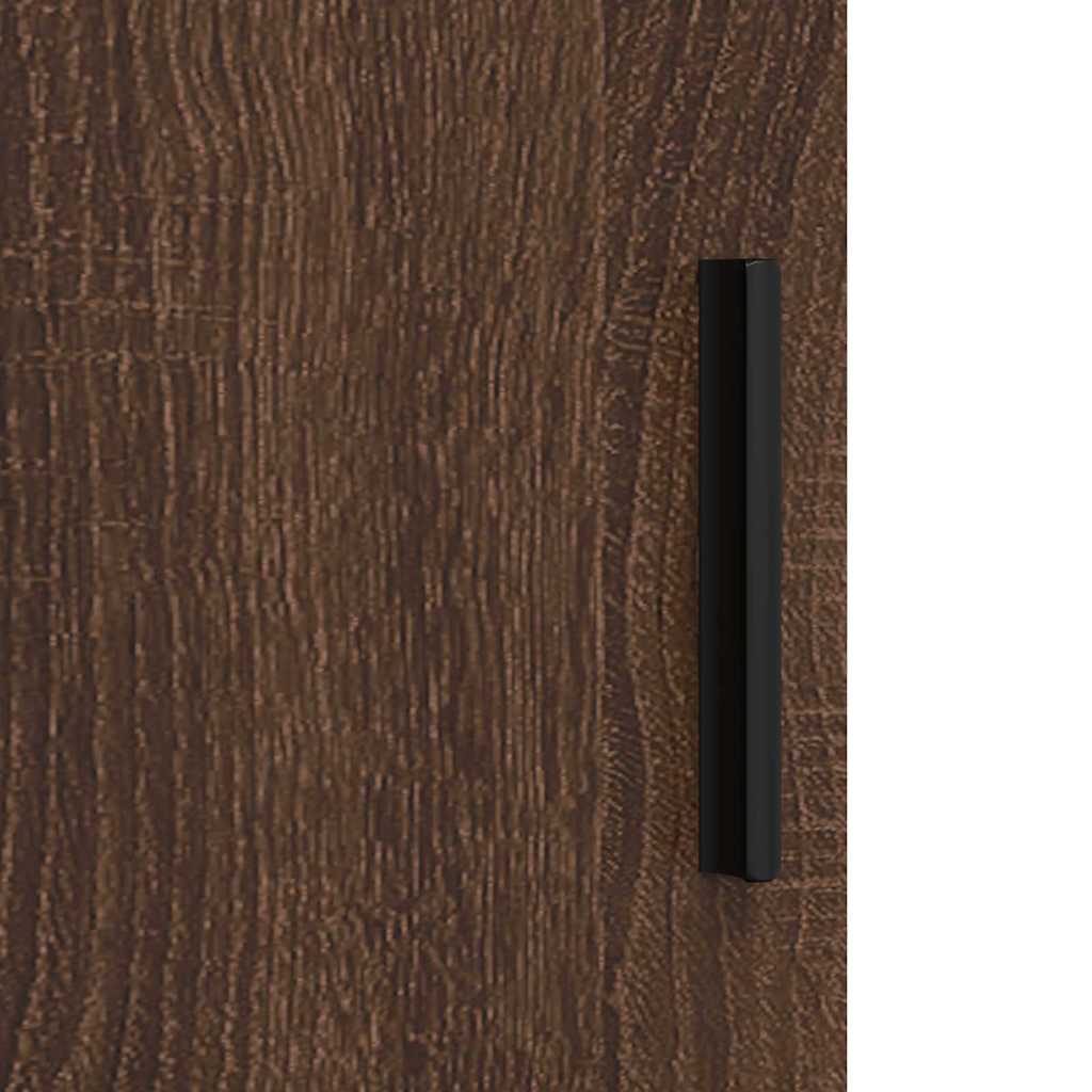vidaXL Bathroom Furniture Set 3 pcs Brown Oak Engineered wood & Metal