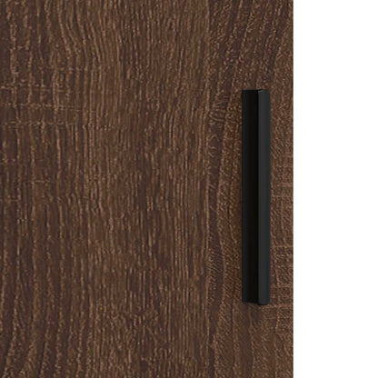 vidaXL Bathroom Furniture Set 3 pcs Brown Oak Engineered wood & Metal