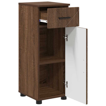 vidaXL Bathroom Furniture Set 3 pcs Brown Oak Engineered wood & Metal