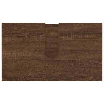 vidaXL Bathroom Furniture Set 3 pcs Brown Oak Engineered wood & Metal