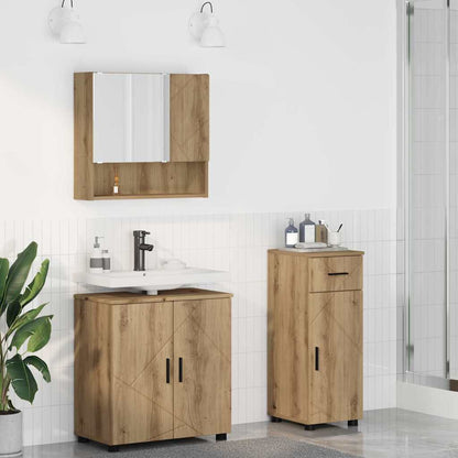 vidaXL Bathroom Furniture Set 3 pcs Artisan Oak 61 x 35 x 64 cm