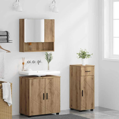 vidaXL Bathroom Furniture Set 3 pcs Artisan Oak 61 x 35 x 64 cm