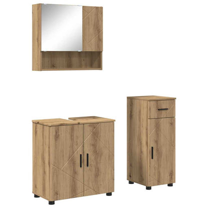 vidaXL Bathroom Furniture Set 3 pcs Artisan Oak 61 x 35 x 64 cm