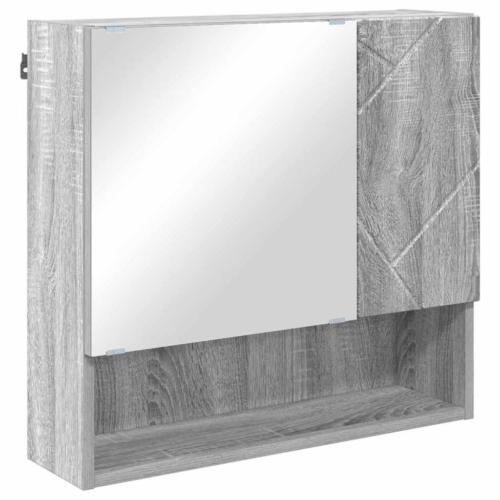 vidaXL Bathroom Furniture Set 4 pcs Grey Sonoma 61 x 35 x 64 cm