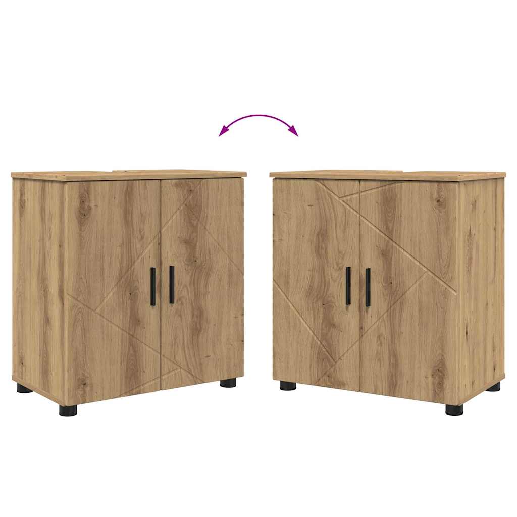 vidaXL Bathroom Furniture Set 4 pcs Artisan Oak 61 x 35 x 64 cm