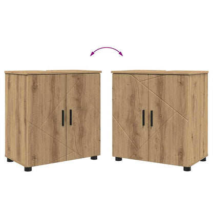 vidaXL Bathroom Furniture Set 4 pcs Artisan Oak 61 x 35 x 64 cm
