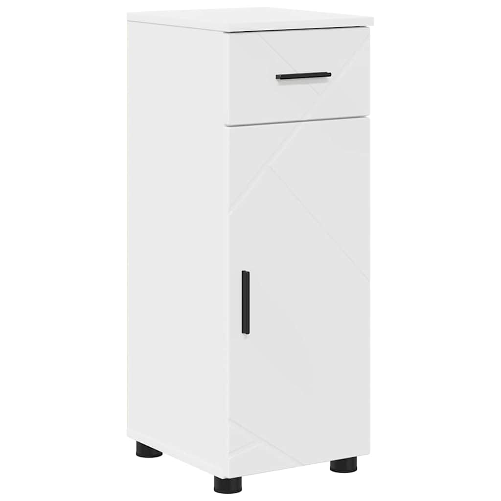 vidaXL Bathroom Furniture Set 4 pcs White Engineered wood & Metal