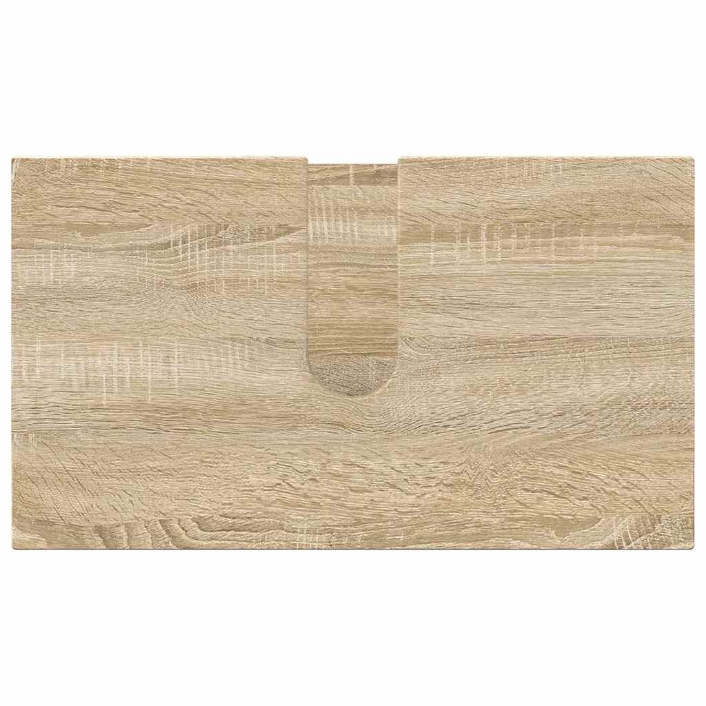 vidaXL Bathroom Furniture Set 4 pcs Sonoma Oak Engineered wood & Metal