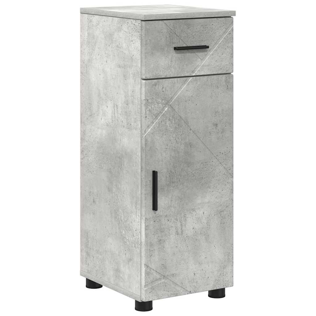 vidaXL Bathroom Furniture Set with Drawer 4 pcs Concrete Grey