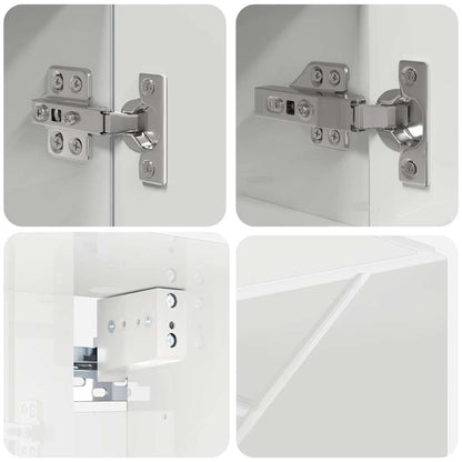 vidaXL Bathroom Furniture Set with Drawer 4 pcs High Gloss White