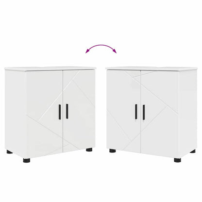 vidaXL Bathroom Furniture Set with Drawer 4 pcs High Gloss White