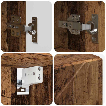 vidaXL Bathroom Furniture Set 4 pcs Old Wood 61 x 35 x 64 cm