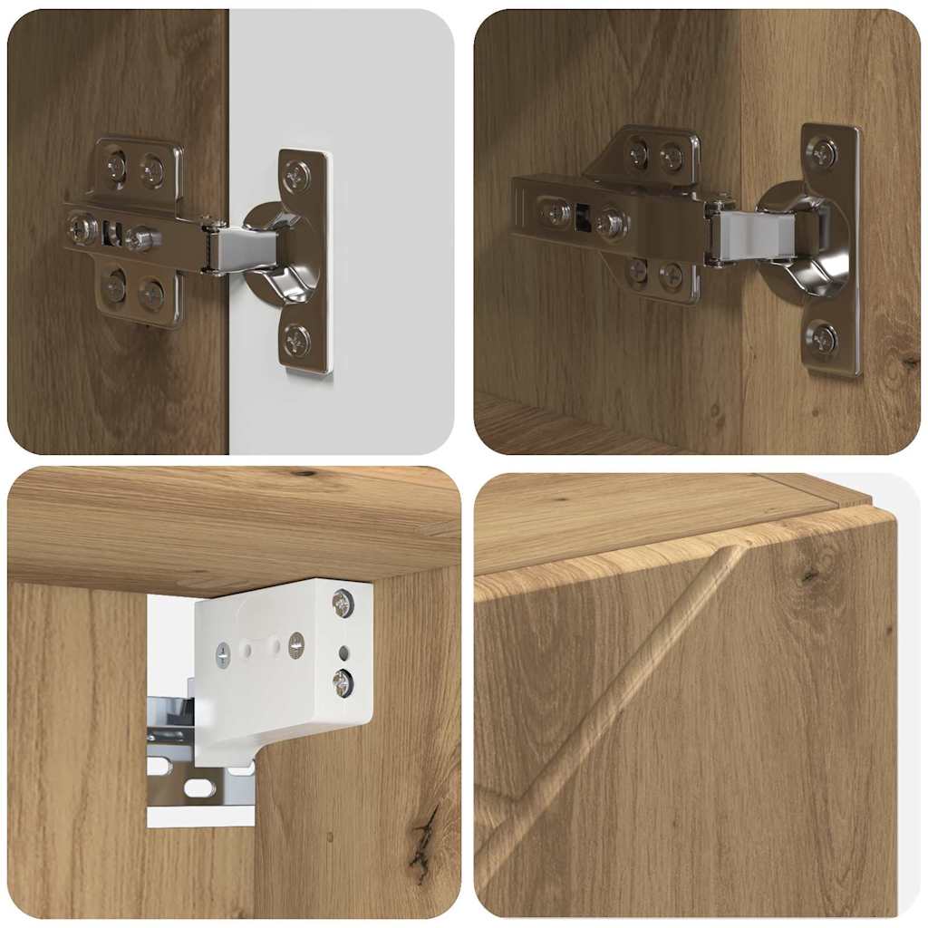 vidaXL Bathroom Furniture Set 4 pcs Artisan Oak 61 x 35 x 64 cm