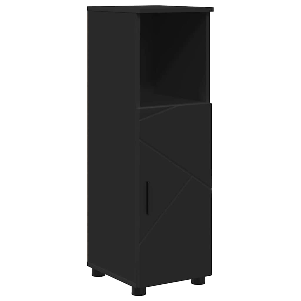 vidaXL Bathroom Furniture Set 5 pcs Black Engineered wood & Metal