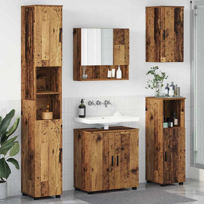 vidaXL Bathroom Furniture Set 5 pcs Old Wood 61 x 35 x 64 cm