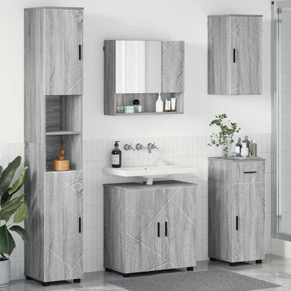 vidaXL Bathroom Furniture Set 5 pcs Grey Sonoma 61 x 35 x 64 cm