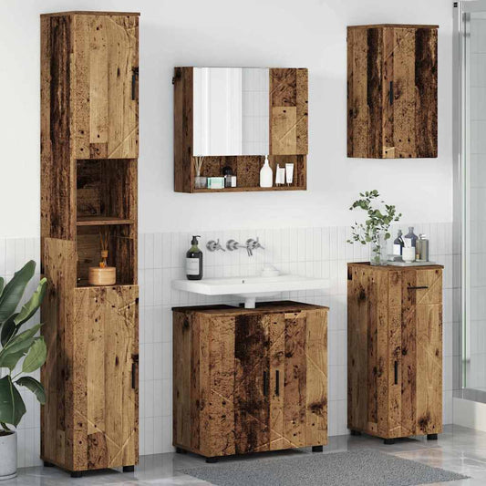 vidaXL Bathroom Furniture Set 5 pcs Old Wood 61 x 35 x 64 cm
