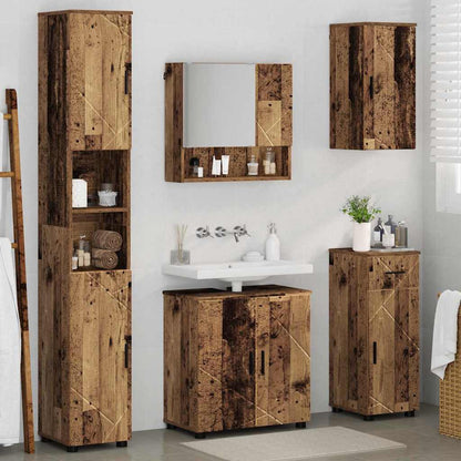 vidaXL Bathroom Furniture Set 5 pcs Old Wood 61 x 35 x 64 cm