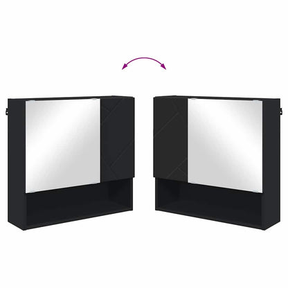 vidaXL Bathroom Furniture Set 4 pcs Black 61 x 35 x 64 cm