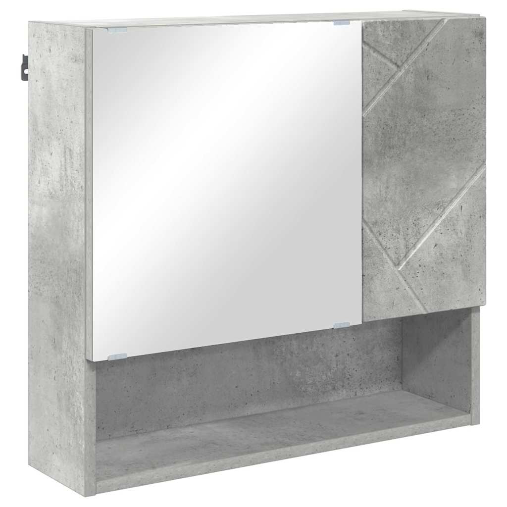 vidaXL Bathroom Furniture Set Wall-mounted 4 pcs Concrete Grey