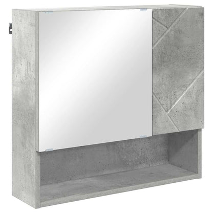 vidaXL Bathroom Furniture Set Wall-mounted 4 pcs Concrete Grey