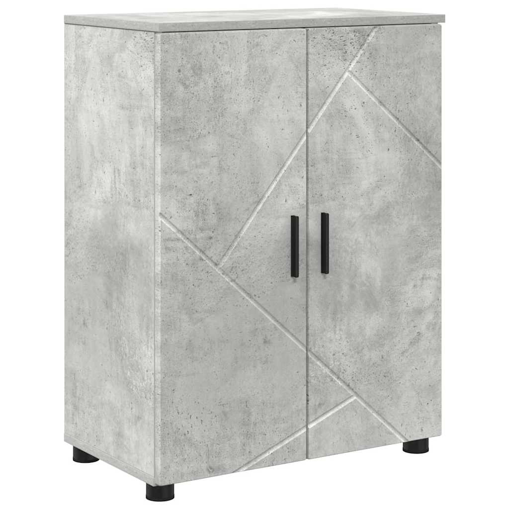 vidaXL Bathroom Furniture Set Wall-mounted 4 pcs Concrete Grey