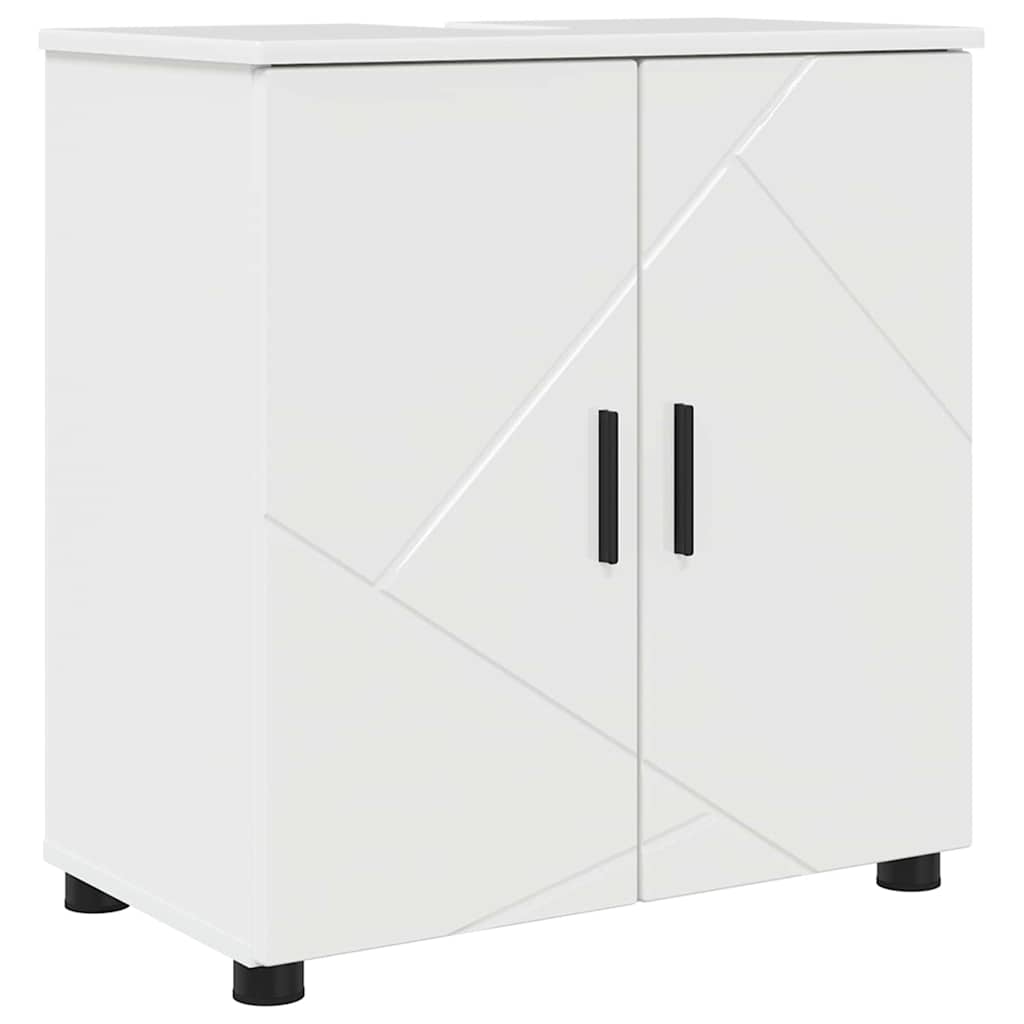 vidaXL Bathroom Furniture Set Wall-mounted 4 pcs High Gloss White